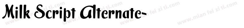 Milk Script Alternate字体转换